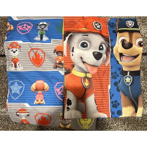 Nickelodeon Paw Patrol Flat Twin Sheet And Pillow Cover Pups - Picture 1 of 11